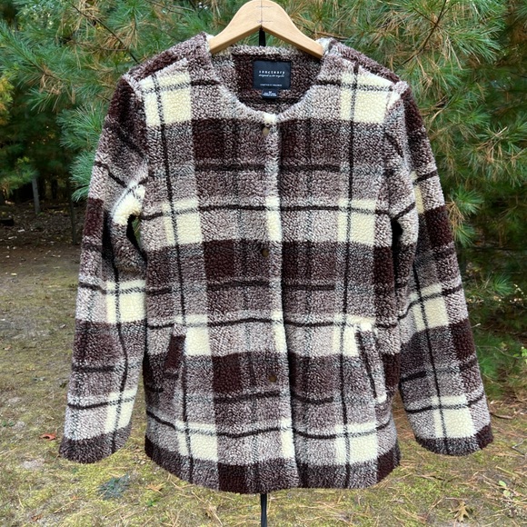 Sanctuary Jackets & Blazers - Sanctuary Plaid Teddy Jacket